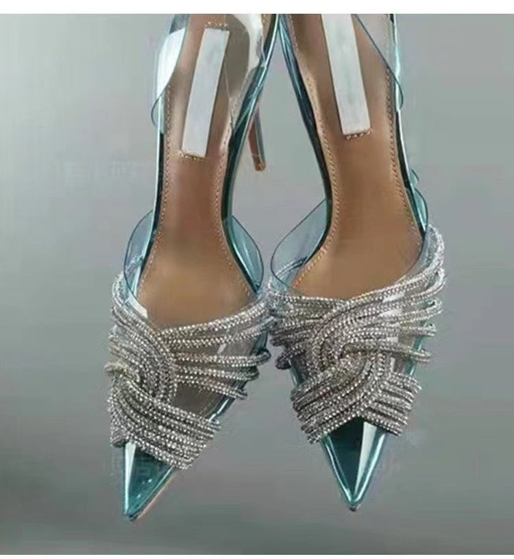 Rhinestones Transparent Shoes +4 styles